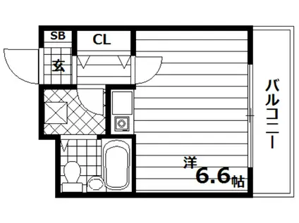 朝日プラザツインテージ神戸イースト(1K/7階)の間取り写真