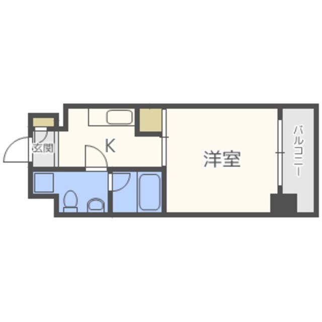 LA FASE VERXEED博多(1K/7階)の間取り写真