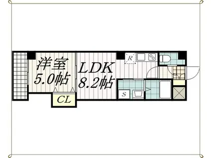 パークヒルズ新宿(1LDK/4階)の間取り写真