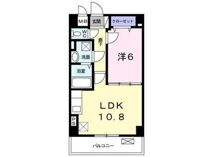 エトワールIII(1LDK/3階)の間取り写真