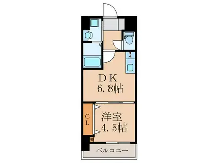 アルゴヴィラージュJONO(1DK/8階)の間取り写真