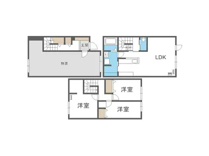 レガーメ手稲本町(3LDK/1階)の間取り写真