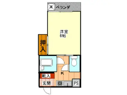 ハイムルネッサンス(1K/1階)の間取り写真