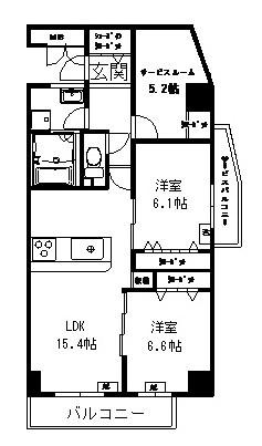 デラーノ(2SLDK/3階)の間取り写真