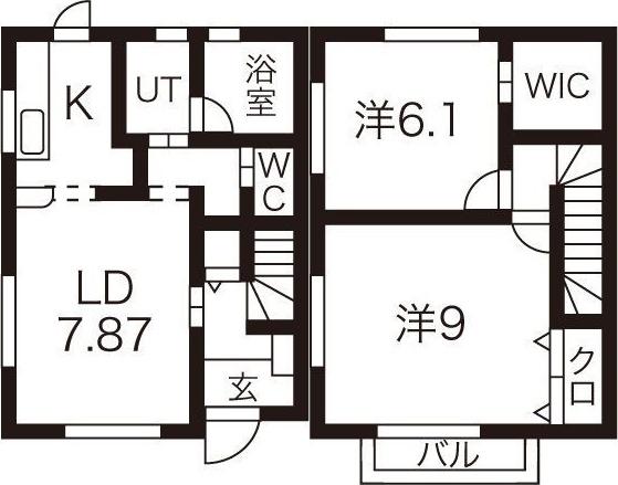 グランデセッラ(2LDK/1階)の間取り写真
