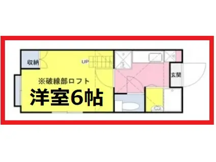 コロンナミリアーレ(1K/2階)の間取り写真