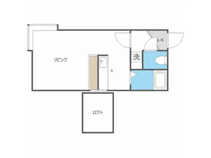 グランステージ豊平公園I(1K/3階)の間取り写真