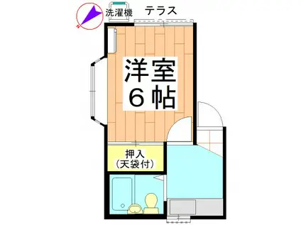 YAMANAKA轟(1K/1階)の間取り写真