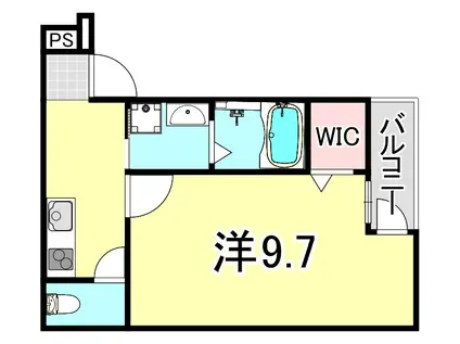 フジパレス阪急園田イーストII番館(1K/2階)の間取り写真