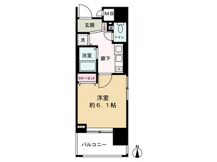 プレサンス梅田インテルノ(1K/9階)の間取り写真