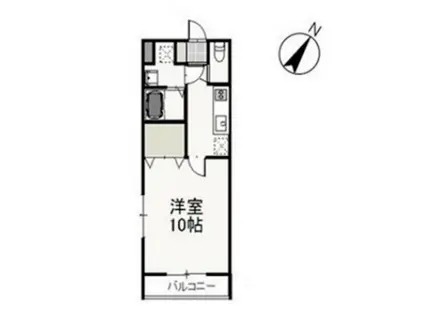 VERDE大供(1K/3階)の間取り写真