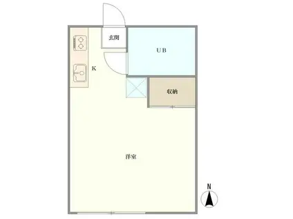 フラット西永福(ワンルーム/2階)の間取り写真