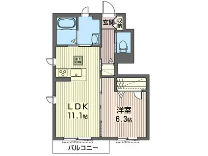 LE LION (1LDK/1階)の間取り写真