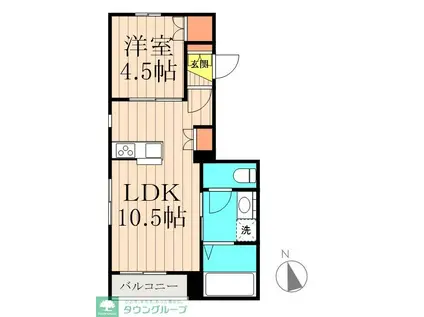 メゾン・浅草(1LDK/1階)の間取り写真