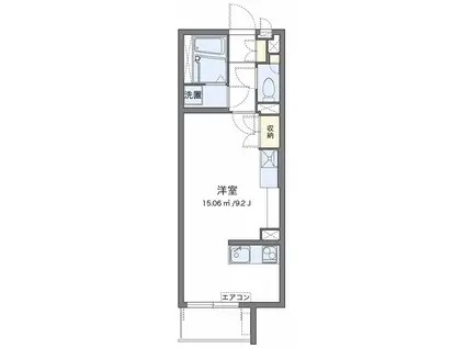 レオネクストスア(ワンルーム/1階)の間取り写真