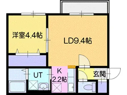 SEELE有明(1LDK/2階)の間取り写真