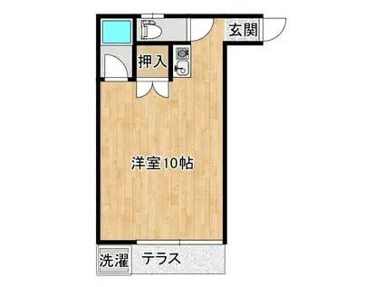 アルブール藤崎宮(ワンルーム/1階)の間取り写真