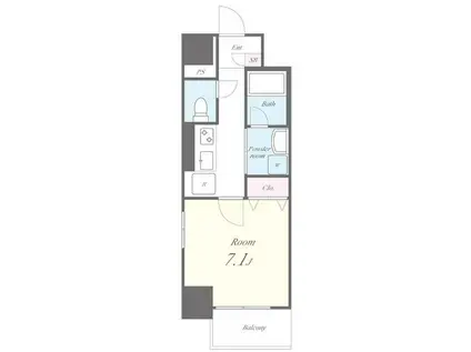 グランディール上前津(1K/5階)の間取り写真