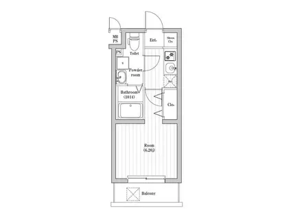 SPコート菊名サウス(1K/2階)の間取り写真
