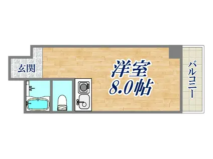 I・N・Kサンヒル(ワンルーム/1階)の間取り写真