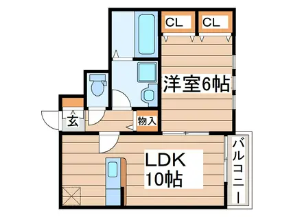 GRANDE神谷沢壱番館(1LDK/1階)の間取り写真