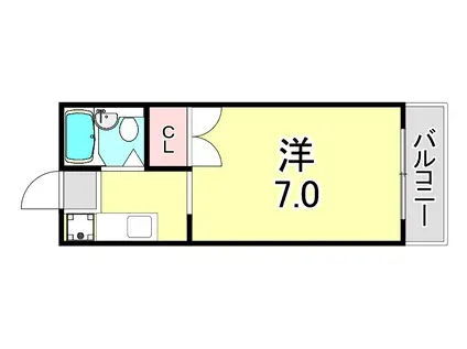 NTB-2(1K/2階)の間取り写真