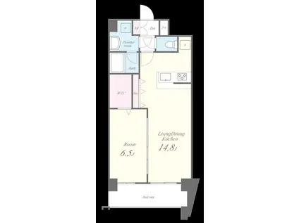 ベレッツァ文京(1LDK/8階)の間取り写真