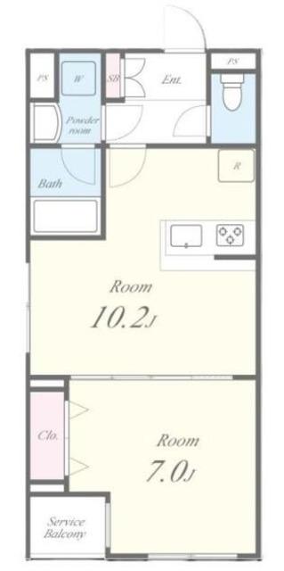 RESIDENCE KOENJI SQUARE(1LDK/5階)の間取り写真
