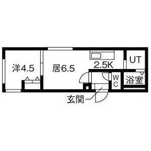 グランツ琴似(1LDK/3階)の間取り写真