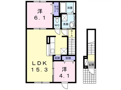 DREAMS WINII(2LDK/2階)の間取り写真