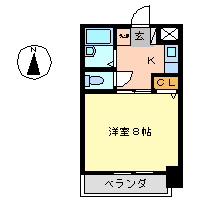 サンシャイン上前津(1K/10階)の間取り写真
