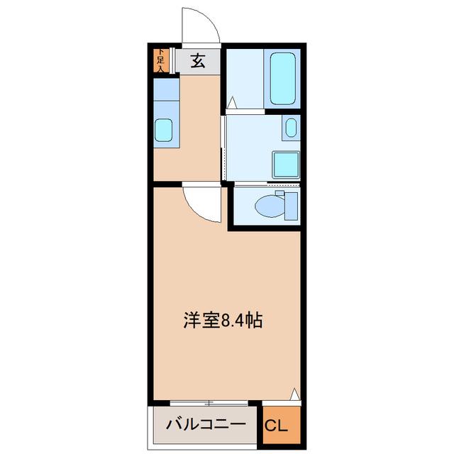 ブラン荒井A棟(1K/1階)の間取り写真