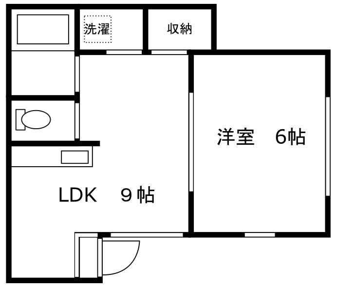 リブハウス南III(1LDK/1階)の間取り写真