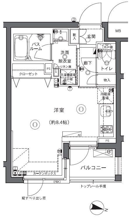 ZOOM中野坂上(ワンルーム/5階)の間取り写真