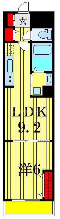 イノセンス(1LDK/2階)の間取り写真