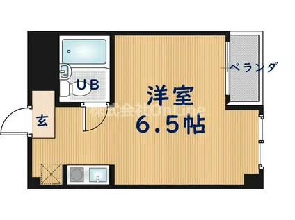 カーサデル吉松(ワンルーム/3階)の間取り写真