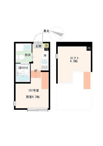 平井アパート(1K/1階)の間取り写真