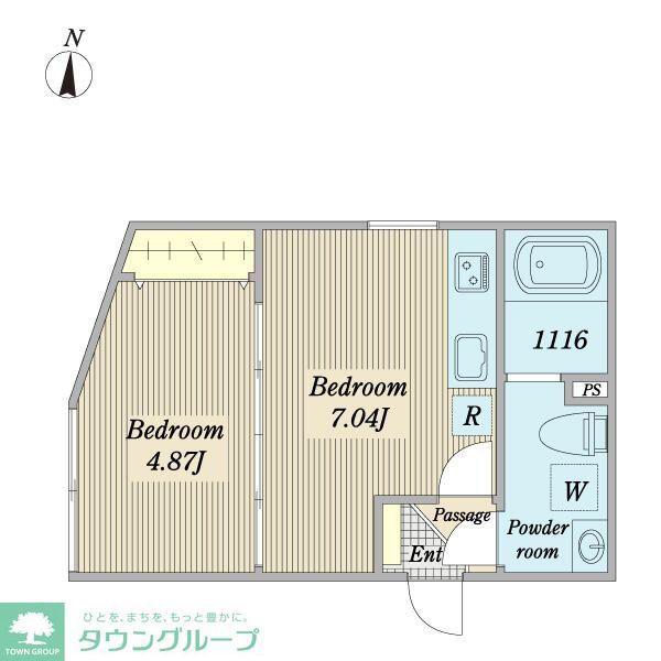 STRIPES 大森(1DK/2階)の間取り写真