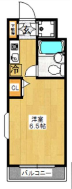 ベルトピア本中山(ワンルーム/2階)の間取り写真