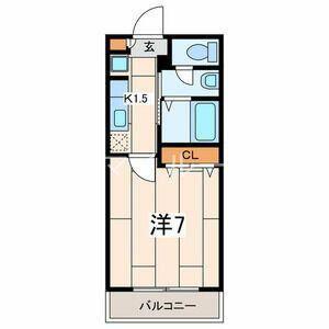 メゾン仕立屋(1K/2階)の間取り写真