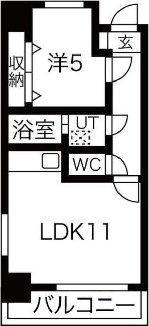イーグルコート高沢(1LDK/4階)の間取り写真