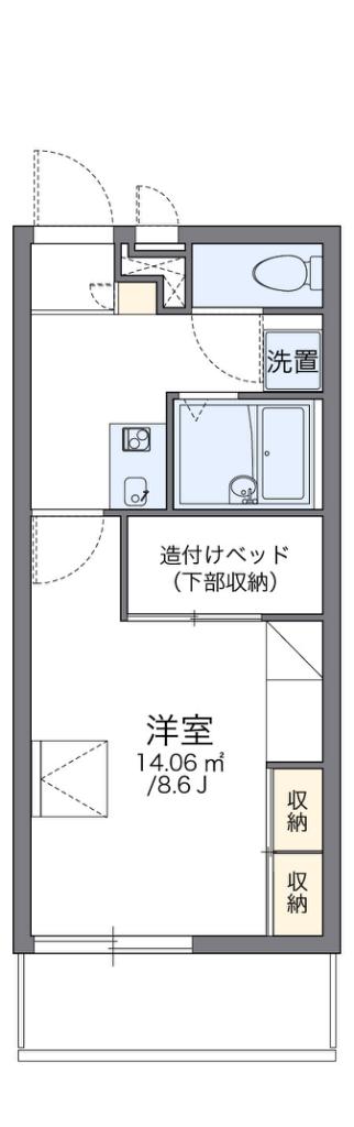 レオパレス森見公園(1K/2階)の間取り写真