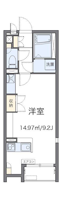 ゼフィール(ワンルーム/1階)の間取り写真