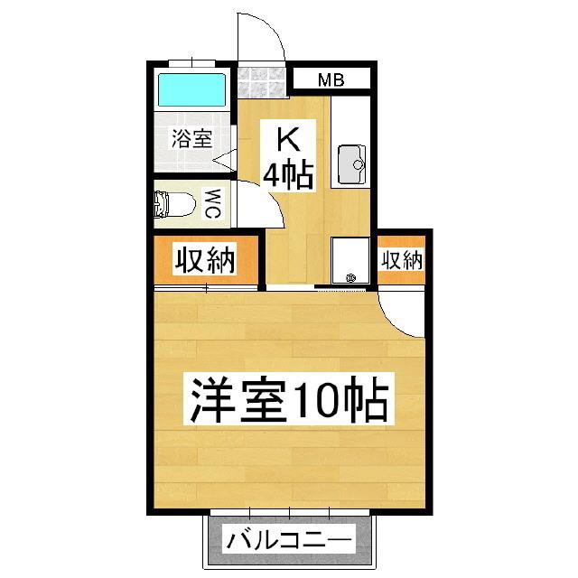 稼ぐ家姫12号(1K/1階)の間取り写真