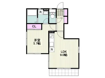 コリーナ諏訪坂(1LDK/1階)の間取り写真
