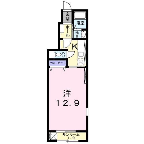 SIRIUS(1K/1階)の間取り写真