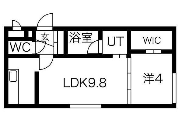 ワールドパレス札幌中央(1LDK/2階)の間取り写真