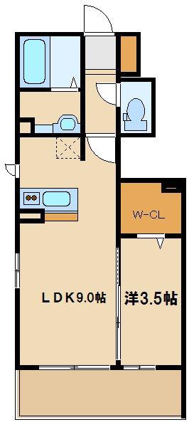 トレゾール(1LDK/1階)の間取り写真