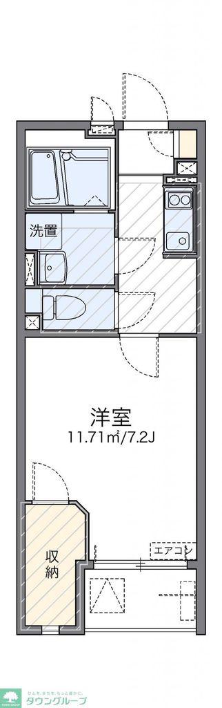 レオネクストシャイン(1K/2階)の間取り写真