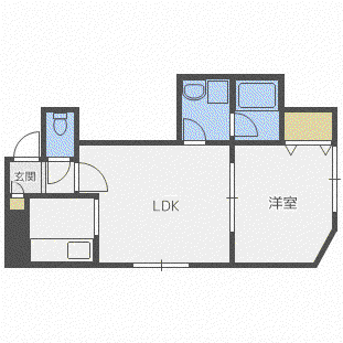 ヴェステン(1LDK/2階)の間取り写真
